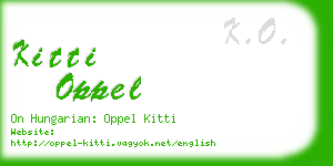 kitti oppel business card